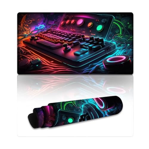LLONGKT Game Controller Gaming Mauspad Computer Mauspad (40x75x0,3cm) Tastatur Schreibtischunterlage für Tastatur Computer PC Gamer Schreibtisch Büro von LLONGKT