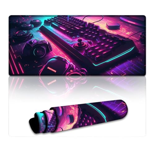 LLONGKT Gaming-Controller, Gaming-Mauspad, wasserdichtes Mauspad (40 x 90 x 0,3 cm), Tischmatte, rutschfeste Gummibasis für Computer und Büro von LLONGKT