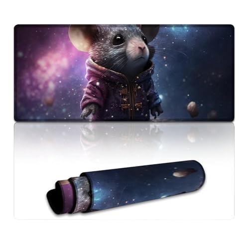 LLONGKT Gaming-Mauspad, Maus, Computer-Mauspad (40 x 90 x 0,3 cm), Schreibtischunterlage mit Rutschfester Unterseite und genähtem Rand für Büro/Gaming von LLONGKT