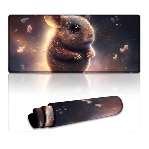 LLONGKT Gaming-Mauspad, Maus, waschbar, Mausmatte (40 x 90 x 0,3 cm), Tischmatte mit Rutschfester Unterseite und genähtem Rand für Büro/Gaming von LLONGKT