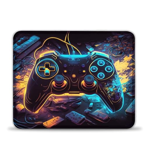 LLONGKT Gaming-Mauspad, Spiel-Mauspad mit genähten Kanten und Rutschfester Unterseite aus Naturkautschuk für Gamer/Desktop/Büro/Zuhause (25x30cm) von LLONGKT