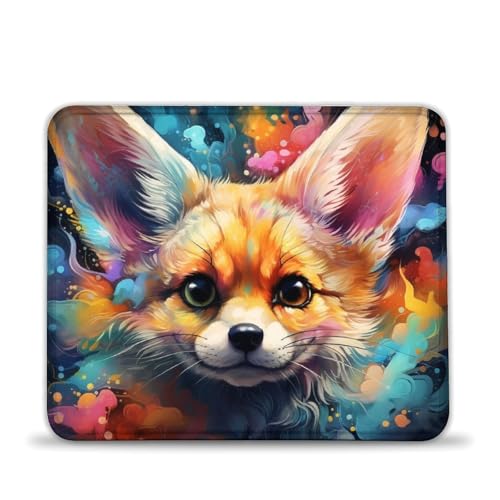 LLONGKT Gaming-Mauspad, buntes Fuchsgemälde 20x24cm, Mauspad mit Rutschfester Gummiunterseite, kompatibel mit Laser- und optischen Mäusen LLONGKT Gaming-Mauspad, buntes Fuchsgemälde 20x24cm, Mauspad mit Rutschfester Gummiunterseite, kompatibel mit Laser- und optischen Mäusen von LLONGKT