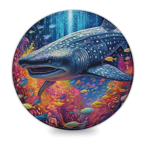 LLONGKT Gaming-Mauspad, farbenfrohes Walhai-Motiv 20x20cm, rundes Schreibtischpad mit Rutschfester Gummiunterseite, kompatibel mit Laser- und optischen Mäusen LLONGKT Gaming-Mauspad, farbenfrohes Walhai-Motiv 20x20cm, rundes Schreibtischpad mit Rutschfester Gummiunterseite, kompatibel mit Laser- und optischen Mäusen von LLONGKT