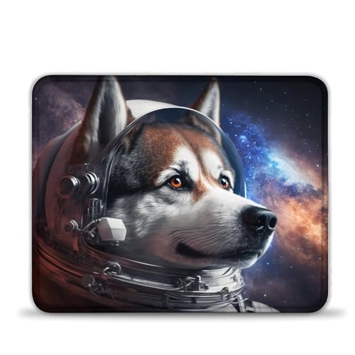 LLONGKT Gaming-Mauspad Astronaut Husky 25x30cm, genähte Kanten, Mauspad mit Rutschfester Unterseite und genähtem Rand für Büro/Gaming LLONGKT Gaming-Mauspad Astronaut Husky 25x30cm, genähte Kanten, Mauspad mit Rutschfester Unterseite und genähtem Rand für Büro/Gaming von LLONGKT