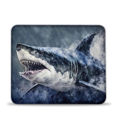 LLONGKT Gaming-Mauspad Shark 20x24cm, genähte Kanten, Mauspad mit Rutschfester Unterseite und genähtem Rand für Büro/Gaming LLONGKT Gaming-Mauspad Shark 20x24cm, genähte Kanten, Mauspad mit Rutschfester Unterseite und genähtem Rand für Büro/Gaming von LLONGKT