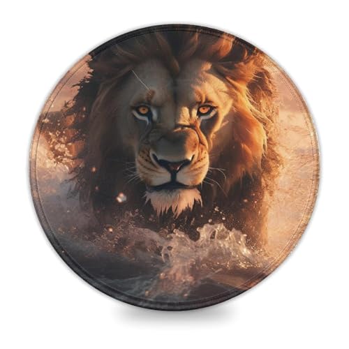 LLONGKT Gaming-Mauspad Tiger (20 x 20 cm) Mauspad mit hochwertiger Textur für Schreibtisch und Laptop mit Rutschfester Gummiunterseite von LLONGKT