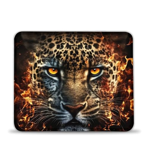 LLONGKT Gaming-Mauspad mit Tier-Leoparden-Motiv 20x24cm, Schreibtischunterlage für Damen und Kinder, kabellose Maus, Laptops, Tastaturablage, Zuhause, Büro, Reisen LLONGKT Gaming-Mauspad mit Tier-Leoparden-Motiv 20x24cm, Schreibtischunterlage für Damen und Kinder, kabellose Maus, Laptops, Tastaturablage, Zuhause, Büro, Reisen von LLONGKT