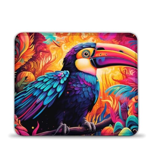 LLONGKT Gaming-Mauspad mit Tier-Tukanen 20x24cm, Schreibtischunterlage für Damen und Kinder, kabellose Maus, Laptops, Tastaturablage, Zuhause, Büro, Reisen LLONGKT Gaming-Mauspad mit Tier-Tukanen 20x24cm, Schreibtischunterlage für Damen und Kinder, kabellose Maus, Laptops, Tastaturablage, Zuhause, Büro, Reisen von LLONGKT