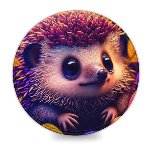 LLONGKT Igel-Mauspad (20,3 cm), Mauspad mit hochwertiger Textur und Rutschfester Gummiunterseite, geeignet für Computer, Büro und Zuhause von LLONGKT
