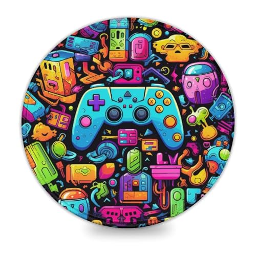 LLONGKT Mauspad, buntes Gamepad (20 x 20 cm), Mauspad mit hochwertiger Textur für den Schreibtisch, kabellos, Computer, Büro, Laptop, Zuhause, Gaming, Männer und Frauen von LLONGKT