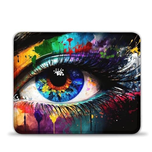 LLONGKT Mauspad „Beautiful Eyes“ – Gaming-Mauspad verbessert Präzision und Geschwindigkeit, Gummiunterseite für stabilen Halt (25x30cm) von LLONGKT