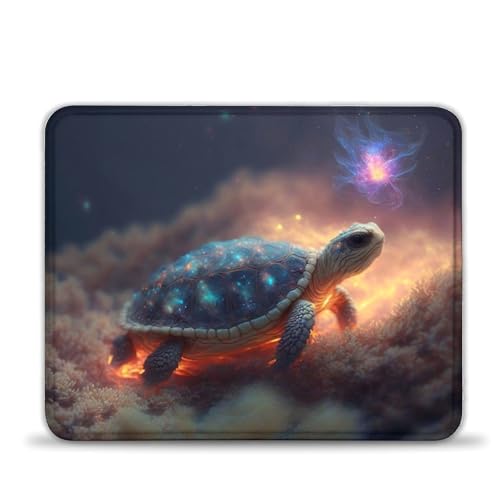 LLONGKT Mauspad „Turtle Gaming Mouse Pad“ mit genähten Kanten, rutschfestem Gummi, wasserdicht und langlebig für Zuhause, Büro, Gaming (25x30cm) von LLONGKT