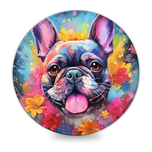 LLONGKT Mauspad Bulldog 20x20cm, rutschfestes Gummi-Mauspad für Damen und Kinder, kabellose Maus, Laptops, Tastaturablage, Homeoffice, Reisen LLONGKT Mauspad Bulldog 20x20cm, rutschfestes Gummi-Mauspad für Damen und Kinder, kabellose Maus, Laptops, Tastaturablage, Homeoffice, Reisen von LLONGKT