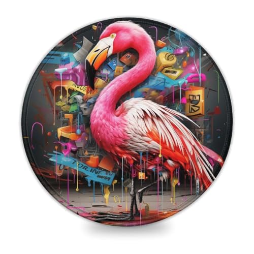 LLONGKT Mauspad Flamingo Graffiti 20x20cm Rutschfestes Gummi-Mauspad mit Rutschfester Gummiunterseite, kompatibel mit Laser- und optischen Mäusen LLONGKT Mauspad Flamingo Graffiti 20x20cm Rutschfestes Gummi-Mauspad mit Rutschfester Gummiunterseite, kompatibel mit Laser- und optischen Mäusen von LLONGKT