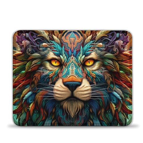 LLONGKT Mauspad Psychedelic Lion 25x30cm, wasserdichtes Mauspad mit weicher, glatter Oberfläche und Rutschfester Gummiunterseite für Gamer, Büro und Schreibtischdekoration zu Hause LLONGKT Mauspad Psychedelic Lion 25x30cm, wasserdichtes Mauspad mit weicher, glatter Oberfläche und Rutschfester Gummiunterseite für Gamer, Büro und Schreibtischdekoration zu Hause von LLONGKT