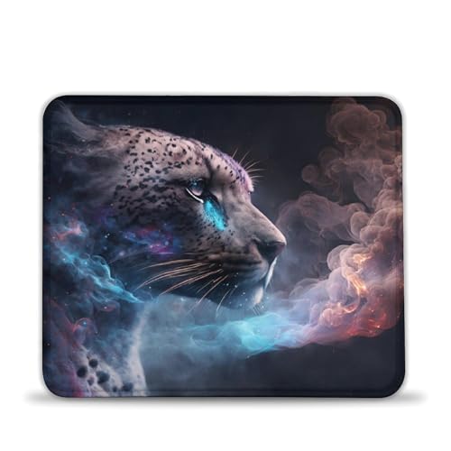 LLONGKT Mauspad mit Leoparden-Nebel, Schreibtischunterlage, hochwertig strukturiert, rutschfest und wasserdicht, genähte Kanten für Gaming, Büro und Zuhause 20x24cm LLONGKT Mauspad mit Leoparden-Nebel, Schreibtischunterlage, hochwertig strukturiert, rutschfest und wasserdicht, genähte Kanten für Gaming, Büro und Zuhause 20x24cm von LLONGKT