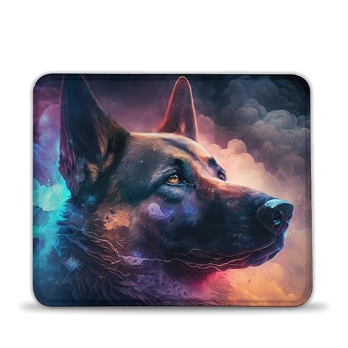LLONGKT Mauspad mit deutschem Schäferhund 20x24cm, Mauspad für Damen und Kinder, kabellose Maus, Laptops, Tastaturablage, Zuhause, Büro, Reisen LLONGKT Mauspad mit deutschem Schäferhund 20x24cm, Mauspad für Damen und Kinder, kabellose Maus, Laptops, Tastaturablage, Zuhause, Büro, Reisen von LLONGKT