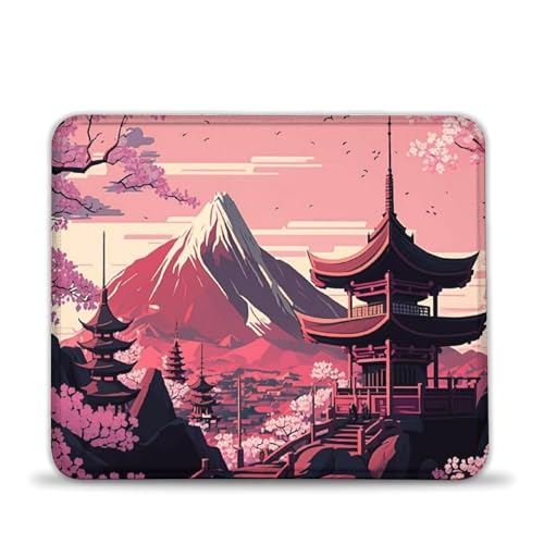 LLONGKT Mauspad mit japanischem Tempel 20x24cm, Mausmatte, Schreibtischunterlage mit Rutschfester Gummiunterseite, kompatibel mit Laser- und optischen Mäusen LLONGKT Mauspad mit japanischem Tempel 20x24cm, Mausmatte, Schreibtischunterlage mit Rutschfester Gummiunterseite, kompatibel mit Laser- und optischen Mäusen von LLONGKT