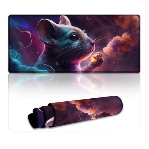LLONGKT Mouse Nebula Gaming-Mauspad, Computer-Mauspad (40 x 90 x 0,3 cm), große Schreibtischunterlage für Gaming-Computer, Laptop, Zuhause, Büro und unterwegs von LLONGKT