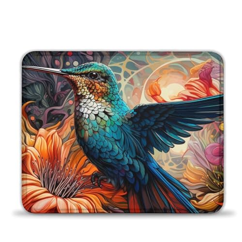LLONGKT Psychedelisches Kolibri-Mauspad 25x30cm, wasserdichtes Mauspad mit Rutschfester Gummiunterseite, kompatibel mit Laser- und optischen Mäusen LLONGKT Psychedelisches Kolibri-Mauspad 25x30cm, wasserdichtes Mauspad mit Rutschfester Gummiunterseite, kompatibel mit Laser- und optischen Mäusen von LLONGKT