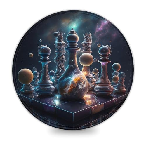 LLONGKT Rundes Gaming-Mauspad, Galaxy Chess 20x20cm, runde Schreibtischunterlage für Schreibtisch, kabellos, Computer, Büro, Laptop, Zuhause, Gaming, Männer und Frauen LLONGKT Rundes Gaming-Mauspad, Galaxy Chess 20x20cm, runde Schreibtischunterlage für Schreibtisch, kabellos, Computer, Büro, Laptop, Zuhause, Gaming, Männer und Frauen von LLONGKT