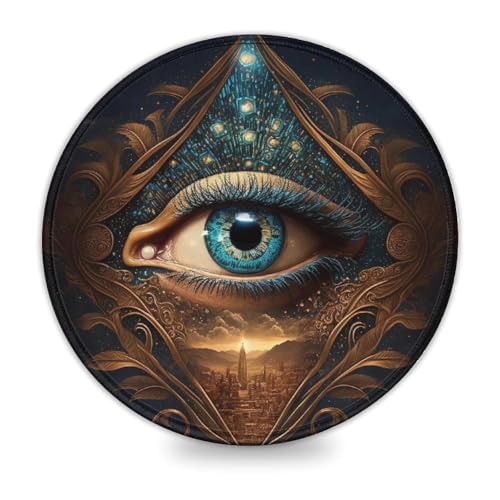LLONGKT Rundes Gaming-Mauspad Eye 20x20cm mit Rutschfester Unterseite und Rutschfester Gummiunterseite, kompatibel mit Laser- und optischen Mäusen LLONGKT Rundes Gaming-Mauspad Eye 20x20cm mit Rutschfester Unterseite und Rutschfester Gummiunterseite, kompatibel mit Laser- und optischen Mäusen von LLONGKT