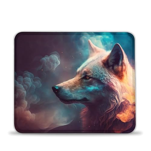 LLONGKT Wolf Nebula Mauspad 20x24cm Wasserdichtes Mauspad mit Rutschfester Gummiunterseite, kompatibel mit Laser- und optischen Mäusen LLONGKT Wolf Nebula Mauspad 20x24cm Wasserdichtes Mauspad mit Rutschfester Gummiunterseite, kompatibel mit Laser- und optischen Mäusen von LLONGKT
