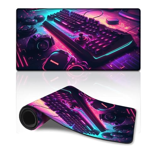 Mauspad, Gaming-Controller, Mausmatte, Tastaturpad für Laptop, Computer, PC, Büro, niedliches Design, Schreibtischzubehör (30 x 60 cm) von LLONGKT