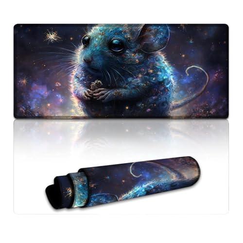 Mousepad Magic Cute Mouse Erweitertes Mauspad (XXXL 40 x 90 x 0,3 cm) Mäusepad mit Rutschfester Gummiunterseite für Büro- und Heimcomputer, Laptop, Gaming von LLONGKT
