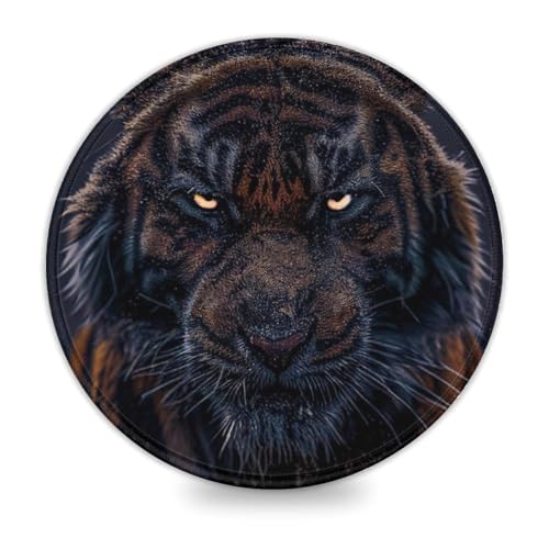 Tiger-Mauspad (8 Zoll), Premium-Mauspad mit Rutschfester Gummiunterseite und genähtem Rand für die Gaming-Arbeit im Home-Office von LLONGKT
