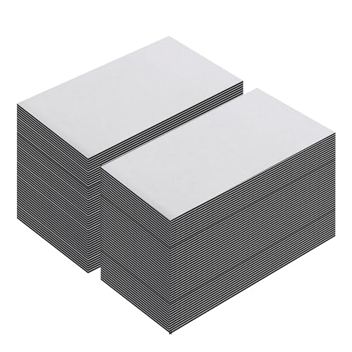 LLPT 100 Packungen Magnet-Etiketten beschreibbar Einfacher Abziehkleber mit selbstklebendem Magnetblatt für Business Marketing Card Teaching Schedule Photo Wall(BCM100) von LLPT