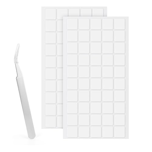 LLPT Doppelseitige Klebepunkte Transparente Quadrat | 100 Stück 20MM | Entfernbare Nano-Aufkleber | Super Sticky Wasserfeste Keine Spuren | für DIY-Heimdekoration (NS20100) von LLPT