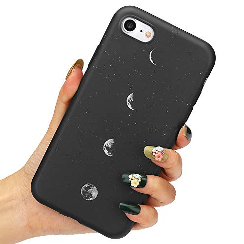 LLZ.COQUE Handyhülle Kompatibel mit iPhone SE 2022, iPhone 7, iPhone 8, iPhone SE 2020 Hülle Gänseblümchen Schutzhülle Mond matt Slim Case für iPhone 7/8/SE 2020/SE2022 Mond von LLZ.COQUE