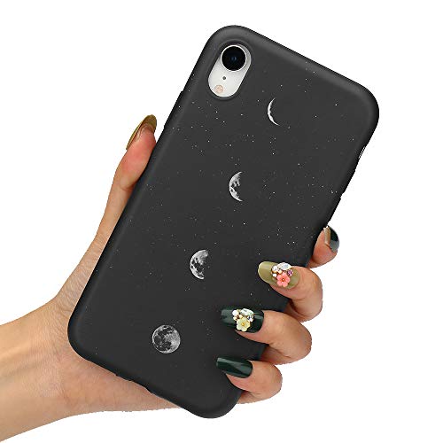 LLZ.COQUE Handyhülle Kompatibel mit iPhone Xr Hülle Gänseblümchen Schutzhülle TPU Hülle Slim Case Cover Mond matt Handyhülle für iPhone Xr Case Mond von LLZ.COQUE