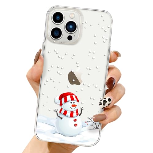 LLZ.COQUE Hülle für iPhone 11 Pro Handyhülle Weihnachten Hülle Transparent Christmas Case Cover süß Silikon Schutzhülle Durchsichtig Weihnachtstasche Rückschale von LLZ.COQUE