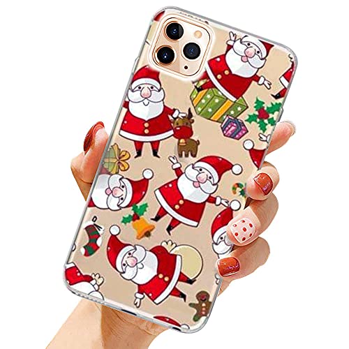 LLZ.COQUE Hülle für iPhone Xr Handyhülle Weihnachten Hülle Transparent Christmas Case Cover süß Silikon Schutzhülle Durchsichtig Weihnachtstasche Rückschale von LLZ.COQUE