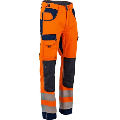 LMA Workwear 1679 POLARISATION Gut Sichtbare Zweifarbige Hose mit Knietaschen, Größe 56, Neon Orange/Dunkelblau LMA Workwear 1679 POLARISATION Gut Sichtbare Zweifarbige Hose mit Knietaschen, Größe 56, Neon Orange/Dunkelblau von LMA Workwear