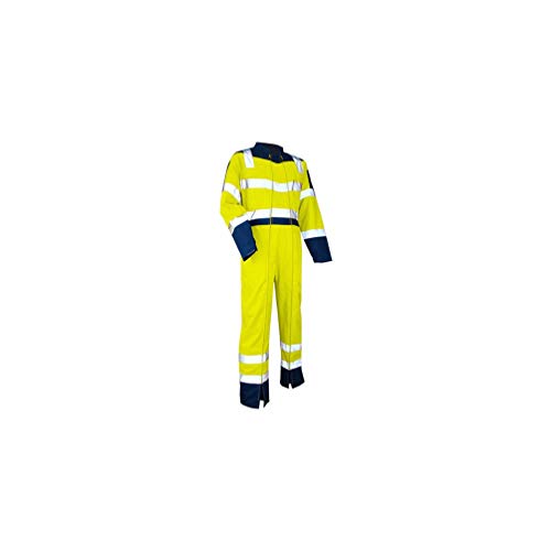 LMA Workwear 4106 SURVEILLANCE Gut Sichtbarer Zweifarbiger Overall mit Doppeltem Verschluss ohne Metall Stehkragen, Größe S, Mitternachtsblau/Neon Orange LMA Workwear 4106 SURVEILLANCE Gut Sichtbarer Zweifarbiger Overall mit Doppeltem Verschluss ohne Metall Stehkragen, Größe S, Mitternachtsblau/Neon Orange von LMA Workwear