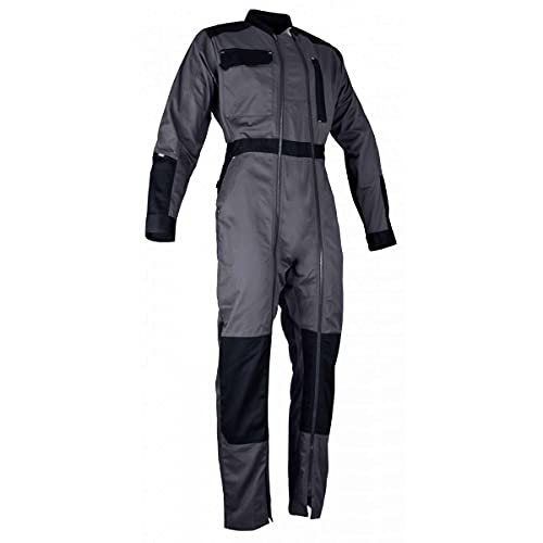 LMA Workwear 4112 CHLORE Overall mit Doppeltem Verschluss, Größe XL, Dunkelgrau/Schwarz von LMA Workwear
