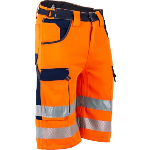 LMA Workwear 6101 CHANDELLE Zweifarbige Gut Sichtbare Bermudashorts, Größe 60, Neon Orange/Dunkelblau LMA Workwear 6101 CHANDELLE Zweifarbige Gut Sichtbare Bermudashorts, Größe 60, Neon Orange/Dunkelblau von LMA Workwear
