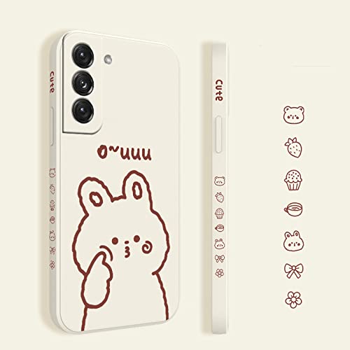 Bunny Phone Case für Samsung Galaxy S22 S21 S20 FE S10 Note 20 10 Ultra Plus A72 A52 A32 A71 A51 A31 A21S 4G 5G Cover, weiß1, für S10E von LMEIL