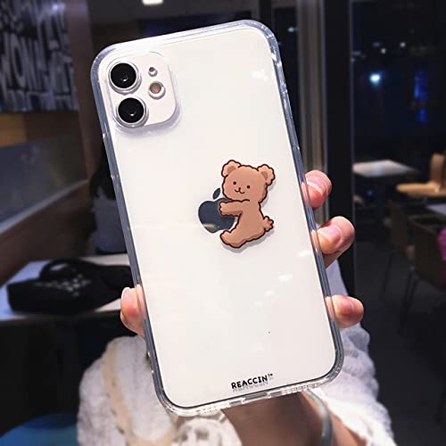 Creative Cute Cartoon Bear Clear Phone Case for iPhone 13 Pro Max 12 Mini 11 X XS XR 7 8 Plus Couple Transparent Soft Back Cover, Hug Bear, for iPhone 13 Mini Creative Cute Cartoon Bear Clear Phone Case for iPhone 13 Pro Max 12 Mini 11 X XS XR 7 8 Plus Couple Transparent Soft Back Cover, Hug Bear, for iPhone 13 Mini von LMEIL