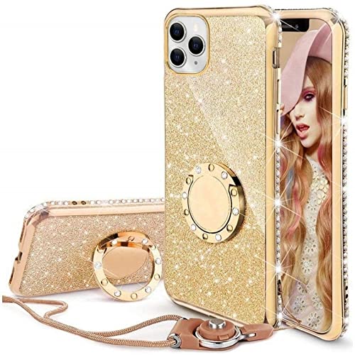 Diamond Case für iPhone 11 Pro Max XS Max XR X Cover Crystal Glitter Bling Ring Kickstand für iPhone 12 7 8 Plus X Bumper Case, Gold Ring Lanyard, für iPhone13 Pro Max Diamond Case für iPhone 11 Pro Max XS Max XR X Cover Crystal Glitter Bling Ring Kickstand für iPhone 12 7 8 Plus X Bumper Case, Gold Ring Lanyard, für iPhone13 Pro Max von LMEIL