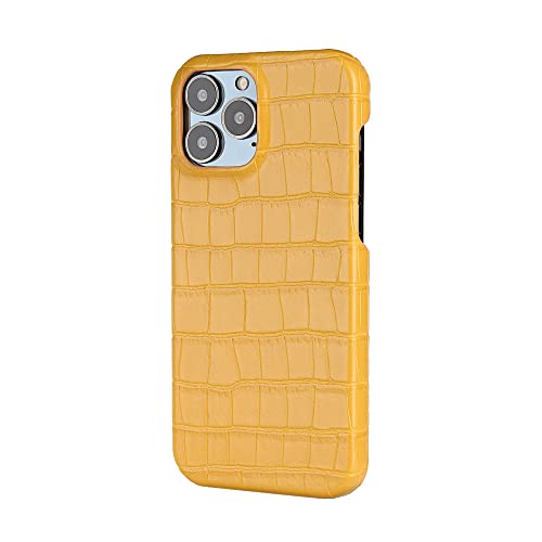 Krokodil-Korn-Leder-Hülle für iPhone 13 11 12 Pro Max XR X XS Futter Hard PC Shockproof Cover, gelb, für iPhone 11 Pro Krokodil-Korn-Leder-Hülle für iPhone 13 11 12 Pro Max XR X XS Futter Hard PC Shockproof Cover, gelb, für iPhone 11 Pro von LMEIL