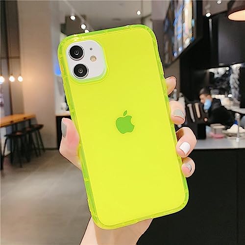 LMEIL Fluoreszierende Farbe, klare, stoßfeste Handyhülle für iPhone 14 13 11 12 Pro Max 12 Mini XR X XS Max 7 8 Plus, weiche TPU-Abdeckung, Fluoreszierendes Grün, für iPhone 13Pro Max LMEIL Fluoreszierende Farbe, klare, stoßfeste Handyhülle für iPhone 14 13 11 12 Pro Max 12 Mini XR X XS Max 7 8 Plus, weiche TPU-Abdeckung, Fluoreszierendes Grün, für iPhone 13Pro Max von LMEIL