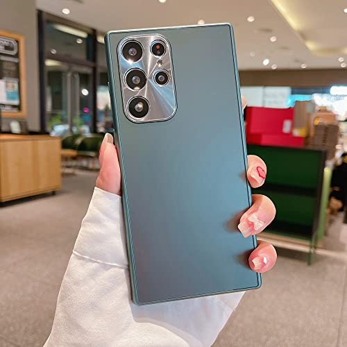 LMEIL Für Samsung S22 Ultra Case Fashion Pure Color Aluminium Metal Hard Back Shockproof Cover für Galaxy S22 Plus Slim Matte Cover, grün, für Galaxy S22 Ultra LMEIL Für Samsung S22 Ultra Case Fashion Pure Color Aluminium Metal Hard Back Shockproof Cover für Galaxy S22 Plus Slim Matte Cover, grün, für Galaxy S22 Ultra von LMEIL