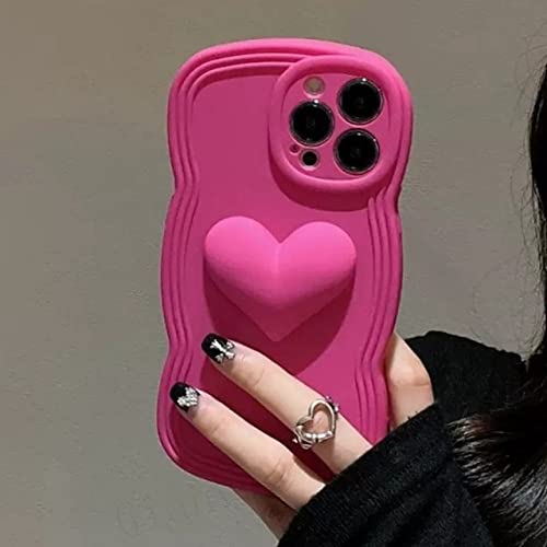 LMEIL Silikon Candy Heart Wave Handyhülle für Samsung S23 S20 S21 FE S22 Plus Pro Ultra A54 A 42 50 51 52 A53 70 A71 72 A73 S Cover, Rose, S22 Ultra von LMEIL