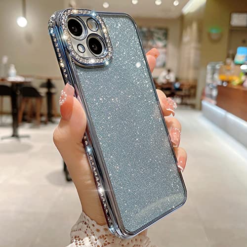 Luxury Bling Glitter Diamond Case für iPhone 14 13 11 12 Pro XR X XS Max 7 8 Plus SE Weiche Strassbeschichtung Bumper Pailletten Cover, Sierra Blue, für iPhone 11 Luxury Bling Glitter Diamond Case für iPhone 14 13 11 12 Pro XR X XS Max 7 8 Plus SE Weiche Strassbeschichtung Bumper Pailletten Cover, Sierra Blue, für iPhone 11 von LMEIL