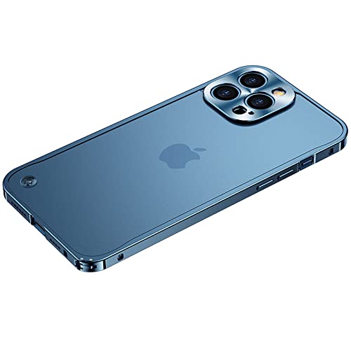 Luxus-Metallrahmen-Linsenschutz für iPhone 12 13 Mini Pro Max Aluminium-Telefonkasten für iPhone 11 matt durchscheinende Rückseite, blau, für iPhone 13 Mini Luxus-Metallrahmen-Linsenschutz für iPhone 12 13 Mini Pro Max Aluminium-Telefonkasten für iPhone 11 matt durchscheinende Rückseite, blau, für iPhone 13 Mini von LMEIL
