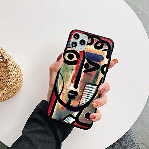 Picasso Abstrakte Kunst Malerei Handyhülle für iPhone 11 12 13 Pro XS MAX Mini 8 7 6 6S Plus X 5S SE 3 2022 2020 XR Silikonhülle, cxhxlian, für iPhone 11 von LMEIL